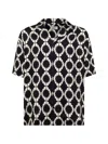 Laneus Patterned Shirt In Black