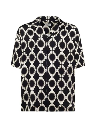 Laneus Patterned Shirt In Black
