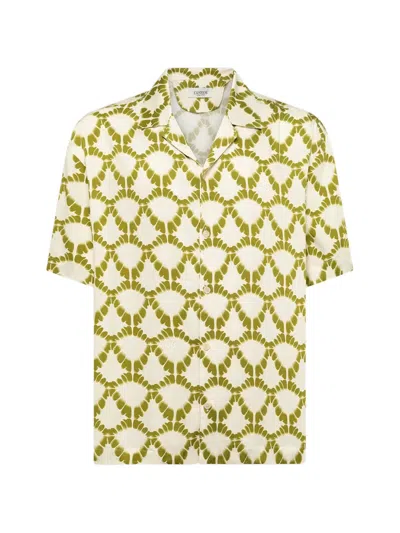 Laneus Patterned Shirt In Green