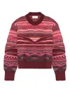 Laneus Patterned Sweater In Red