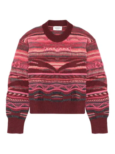Laneus Patterned Sweater In Red