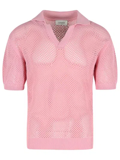 LANEUS PINK VISCOSE BLEND SWEATER