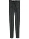 Laneus Pinstripe Pattern Trousers In Grey