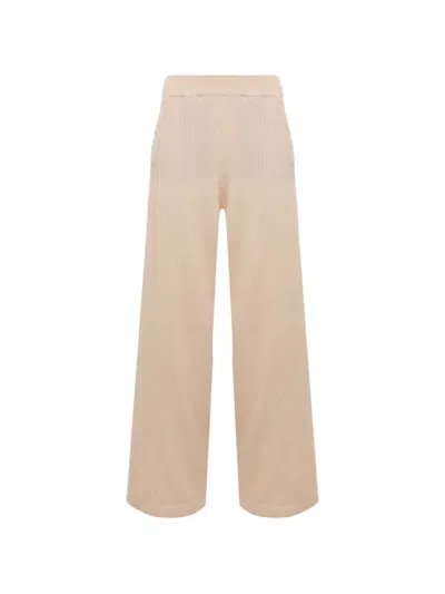 Laneus Pintuck Wide-leg Trousers In Neutral