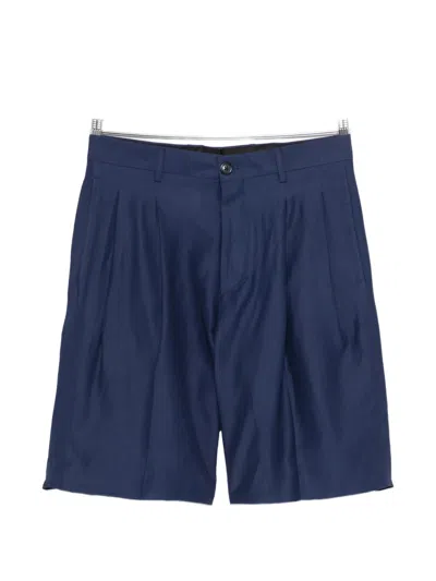 Laneus Pleated Shorts In Blue