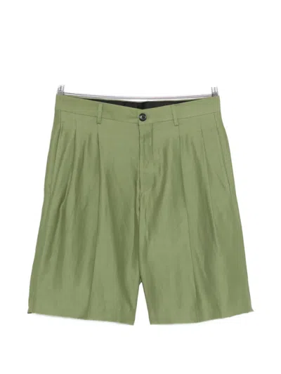 Laneus Pleated Shorts In Green