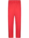 Laneus Pleated Trousers In Red