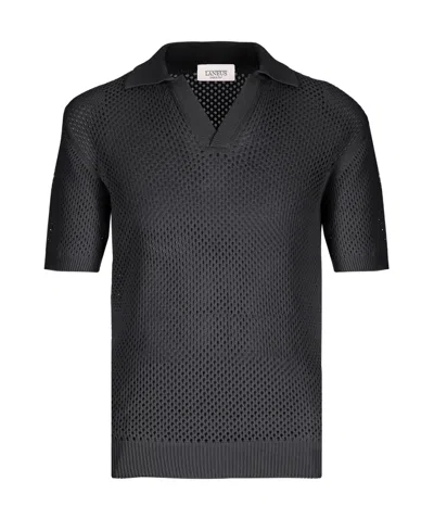 Laneus Polo In Maglia In Black