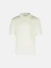 Laneus Polo Shirt In Lyocell Cream In Cream