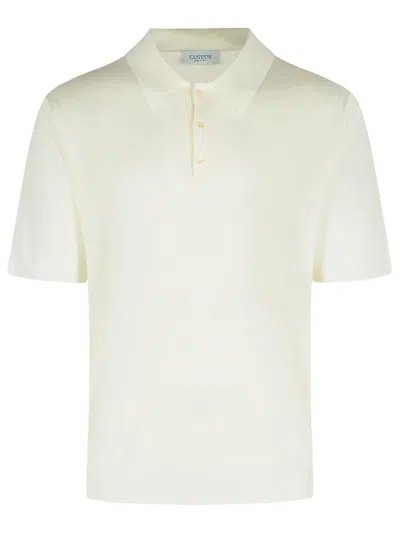 Laneus Polo Shirt In Lyocell Cream