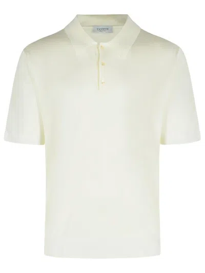 Laneus Polo Shirt In Lyocell Cream In Neutral