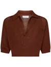 Laneus Woman Sweater Brown Size 6 Cotton In Nero