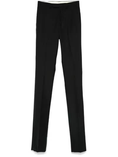 Laneus Pressed-crease Trousers In Black