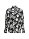 Laneus Black Viscose Pattern Shirt In Black