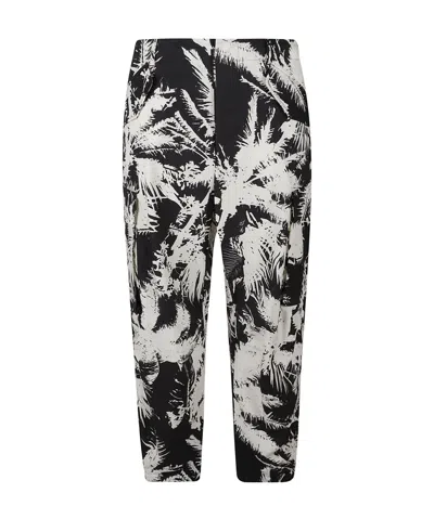 LANEUS PRINTED MULTI-POCKETS COTTON TROUSERS