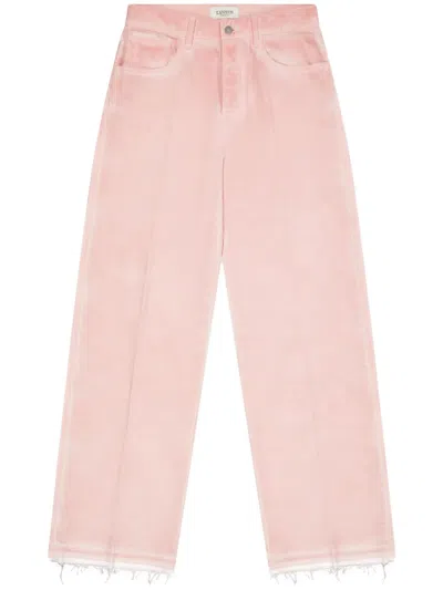 Laneus Raw-cut Jeans In Pink