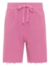 Laneus Bermuda Shorts With Breaks In Pink