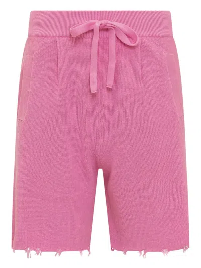 Laneus Bermuda Shorts With Breaks In Pink