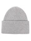 Laneus Ribbed Beanie In 灰色