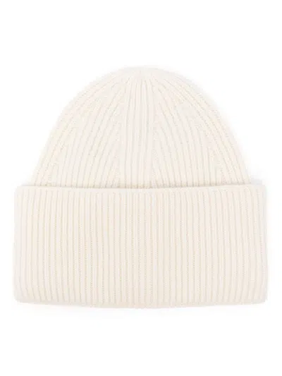 Laneus Ribbed Beanie In White