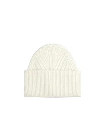 Laneus Ribbed Beanie In White