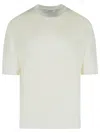 Laneus Cotton Sweater Short Sleeves In White