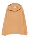 Laneus Ribbed Hoodie In Neutral