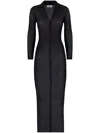 Laneus Ribbed Knit Dress In Black