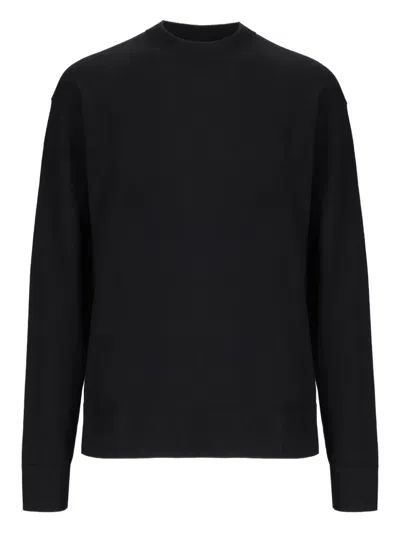 Laneus Ribbed-knit Sweater In Black