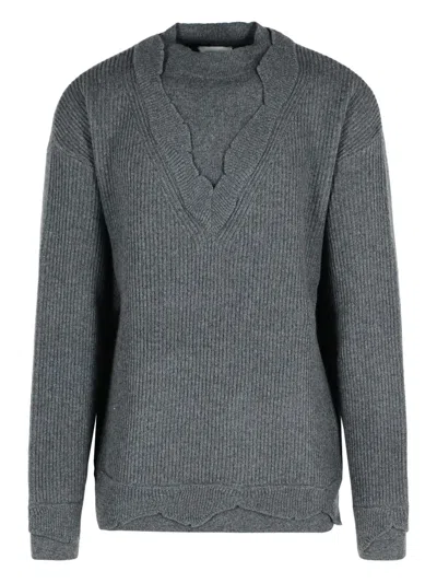 LANEUS RIBBED-KNIT SWEATER