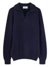 Laneus Merino Wool And Cashmere Blend Sweater In Blue