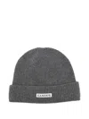 Laneus Ribbed Wool-blend Beanie In Gray