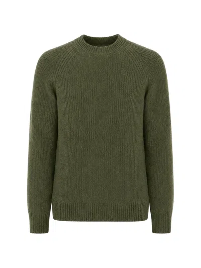 Laneus Ribbed-knit Sweater In Green