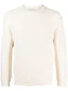 Laneus Ripped Ribbed-knit Jumper In Neutrals