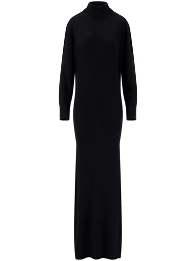 Laneus Roll-neck Dress In Black