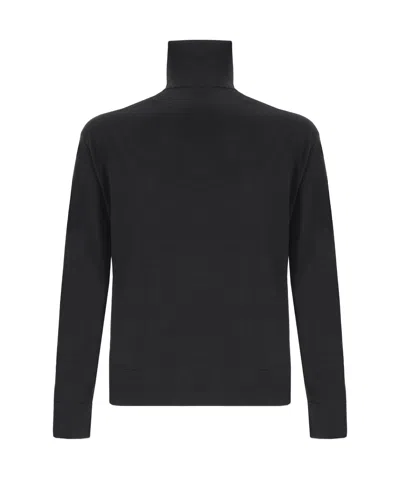 Laneus Roll-neck Jumper In Black