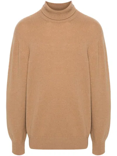 Laneus Roll-neck Jumper In Neutrals