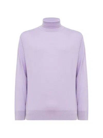 Laneus Roll-neck Sweater In Purple