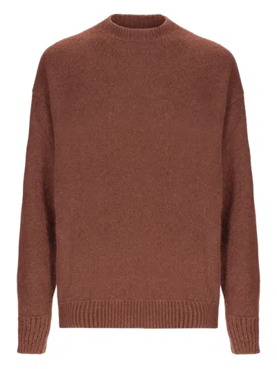 Laneus Round-neck Sweater In Brown