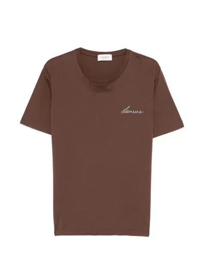 Laneus Round Neck T-shirt In Brown