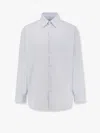 Laneus Cotton Striped Shirt In Blue