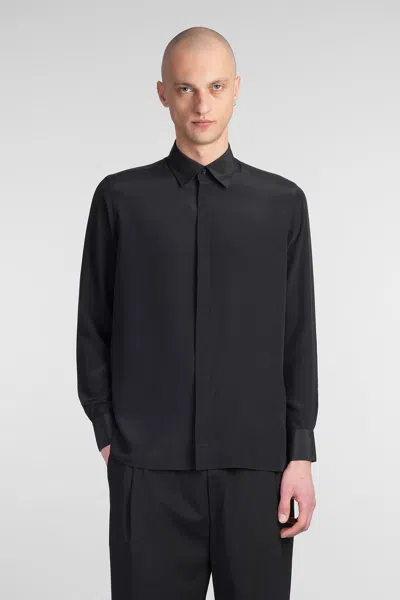 Laneus Shirt In Black Silk