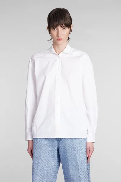 Laneus Shirt In White Cotton