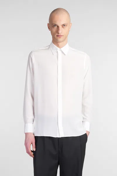Laneus Shirt In White Silk