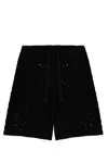 Laneus Pantaloncini A Maglia All'uncinetto Traforati In Black