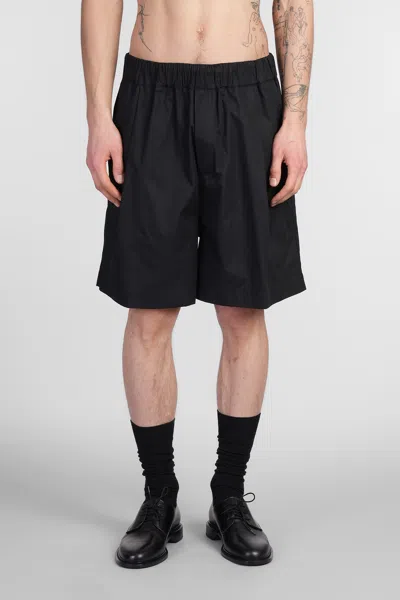 Laneus Shorts In Black Cotton