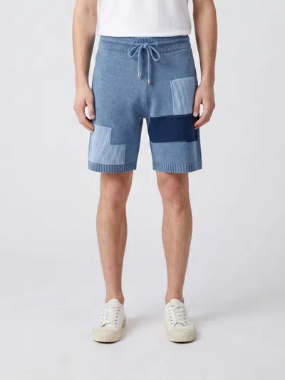 Laneus Shorts Men Color Denim In Blue