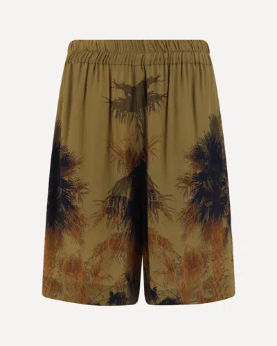 Laneus Shorts With Print In Brown