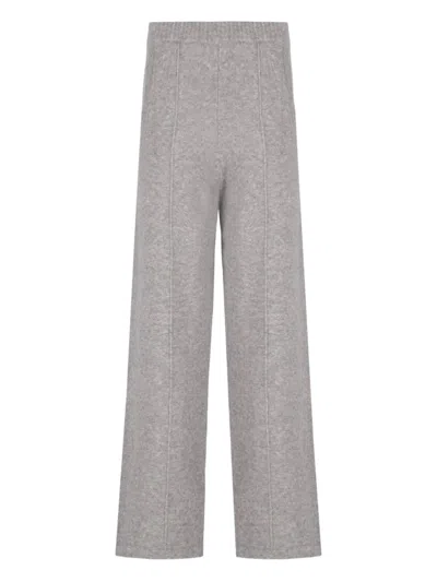 Laneus Side-pockets Knitted Trousers In Gray