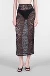 Laneus Skirt In Black Polyamide